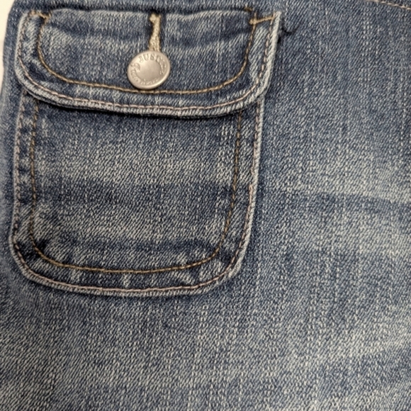 Justice Girls (Size 12R) Mini Jean/Denim Shorts with Elastic Waist - Picture 3 of 7